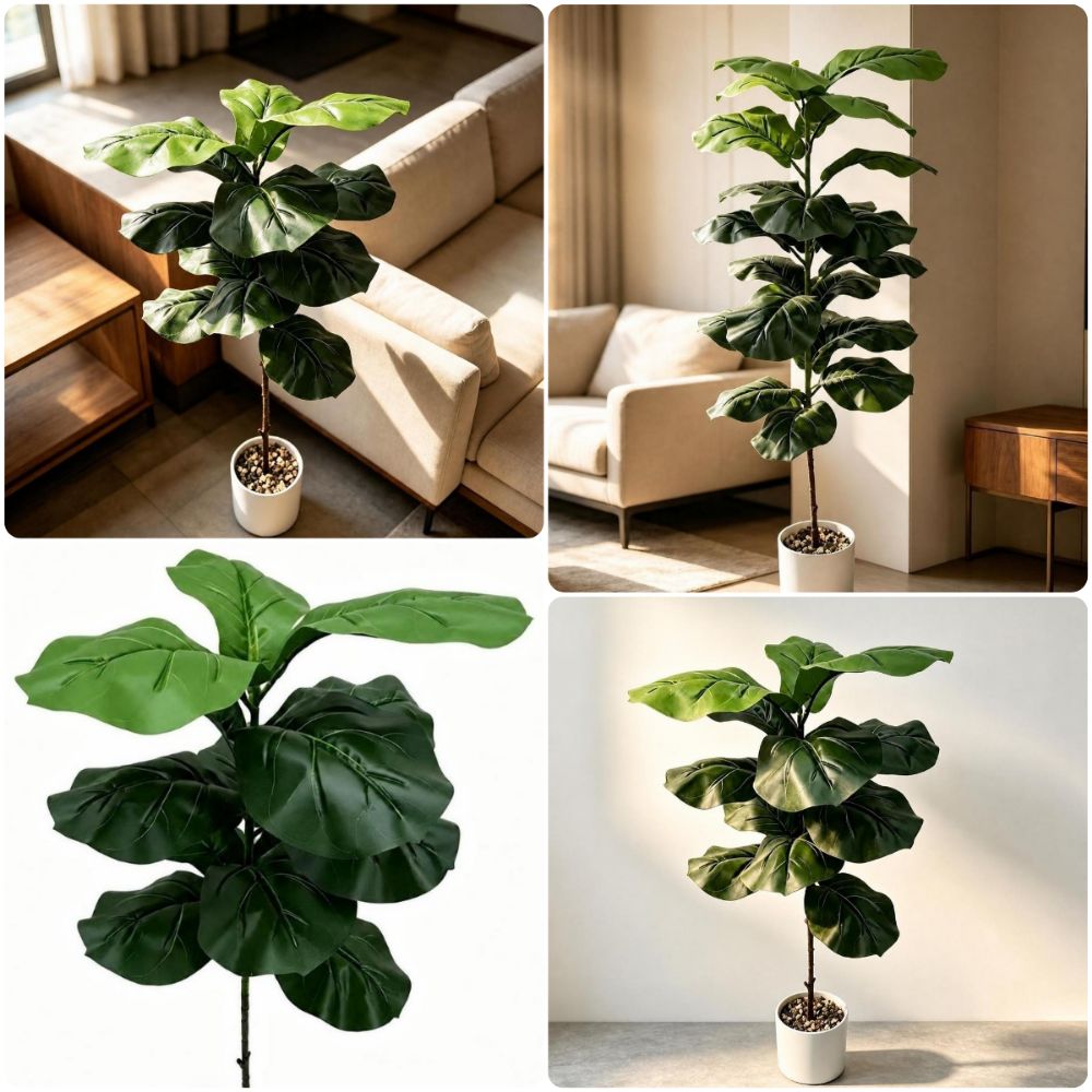 Ficus Lyrata Tree - 15/9/23 أوراق نبات التين الاصطناعي (فيكس
