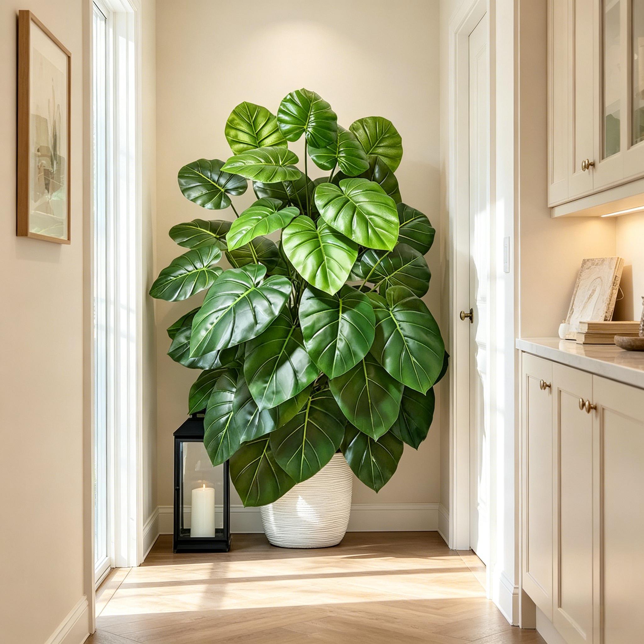 شجرة نخيل اصطناعية واقعية بطول - مراجعة Monstera Adansonii وسعره
